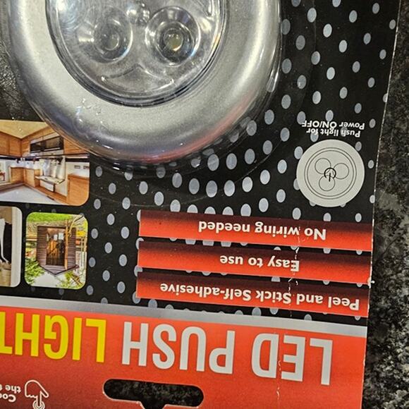 3 LED Touch Push On Off Light Self-Stick On Click Battery Operated Lights - Picture 2 of 4